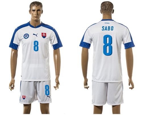 Slovakia #8 Sabo Home Soccer Country Jersey - Click Image to Close